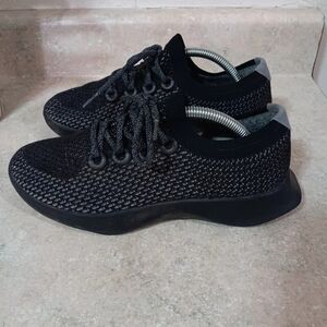 Allbirds Women's Tree Dashers TD Running Shoes Obsidian Gray Black Wool Size 8